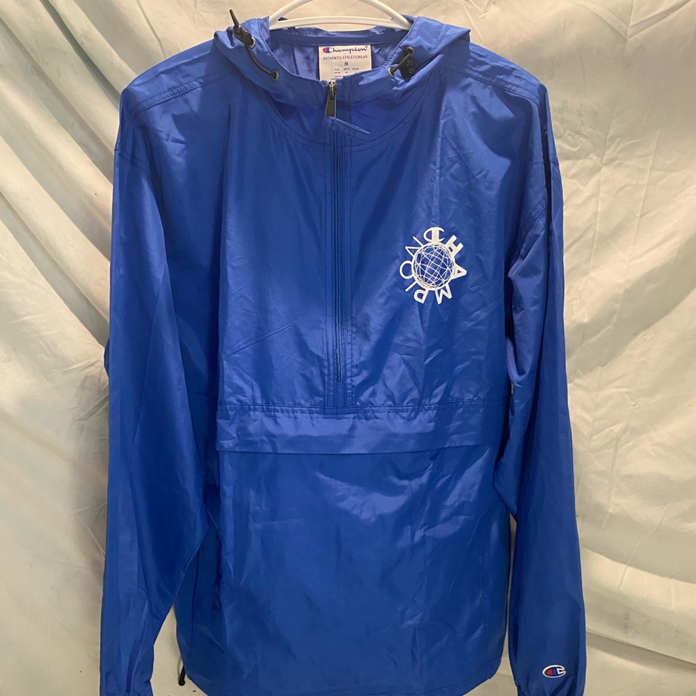 Champion 1/4 zip windbreaker, packable! unisex - size M